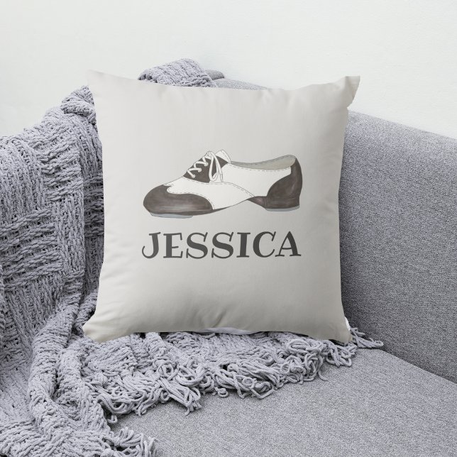 Personalized Tap Shoe Oxford Dance Dancer Pillow (Tap Shoe Pillow)