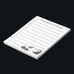 Personalized Tap Shoe Tapdance Dance Teacher Gift Notepad<br><div class="desc">List-style note pad design features an original marker illustration of a white and black oxford style tap shoe. Just personalize with your dance teacher information. Lots of additional illustrated notepads are also available from this shop. This design is also available on other products. Don't see what you're looking for? Need...</div>