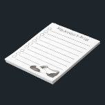 Personalized Tap Shoe Tapdance Dance Teacher Gift Notepad<br><div class="desc">List-style note pad design features an original marker illustration of a white and black oxford style tap shoe. Just personalize with your dance teacher information. Lots of additional illustrated notepads are also available from this shop. This design is also available on other products. Don't see what you're looking for? Need...</div>