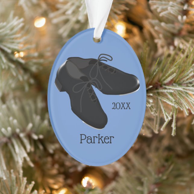 Personalized Tap Shoes Keepsake Ornament (Tree)