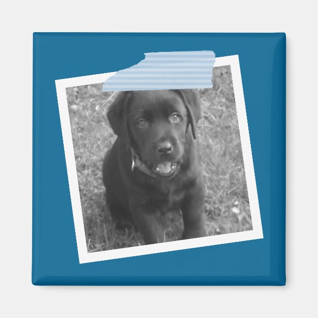 Personalized Tape and Photo Frame Design Magnet (Front)