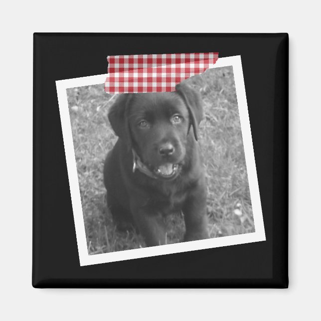 Personalized Tape and Photo Frame Design Magnet (Front)