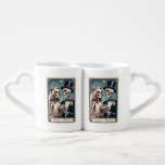 Personalized Tarot Card Wedding  Coffee Mug Set<br><div class="desc">Just married, skeleton bride and groom tarot card theme lover's mugs for newlyweds. Brings humor to the expression "til death do us part". Simply add the names of the newlyweds at the bottom of the illustration. I picture these mugs used by the new couple, then eventually displayed on a shelf...</div>