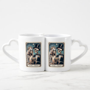 Personalized Tarot Card Wedding Coffee Mug Set