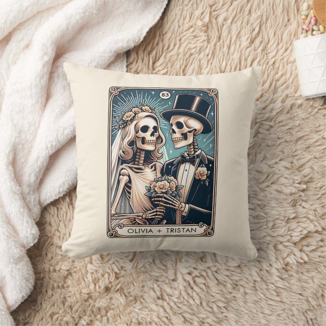 Personalized Tarot Card Wedding  Throw Pillow (Blanket)