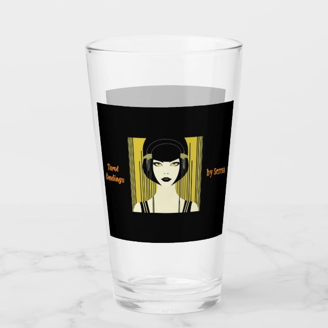 Personalized Tarot Tumbler Art Deco Flapper Girl (Front)