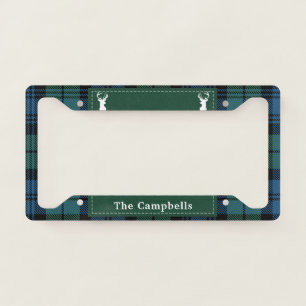 Personalized Tartan Christmas Clan Campbell Plaid License Plate Frame