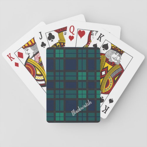 Personalized Tartan Clan Black Watch Plaid Custom Playing Cards