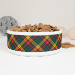 Personalized Tartan Clan Buchanan Plaid Pattern<br><div class="desc">Our pet bowl features Tartan Clan Buchanan plaid pattern that transform an everyday essential into a functional design piece. Great gift for a pet owner you know who loves traditional tartan print

Add the pet's name by clicking the "Personalize" button above</div>