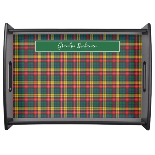 Personalized Tartan Clan Buchanan Plain Pattern Serving Tray