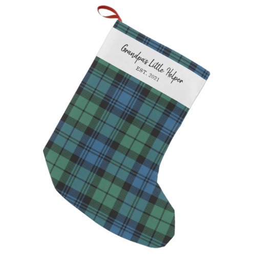Personalized Tartan Clan Campbell Plaid Family Small Christmas Stocking