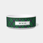 Personalized Tartan Clan Duncan Plaid Pattern<br><div class="desc">Our pet bowl features Tartan Clan Duncan plaid pattern that transform an everyday essential into a functional design piece. Great gift for a pet owner you know who loves traditional tartan print

Add the pet's name by clicking the "Personalize" button above</div>
