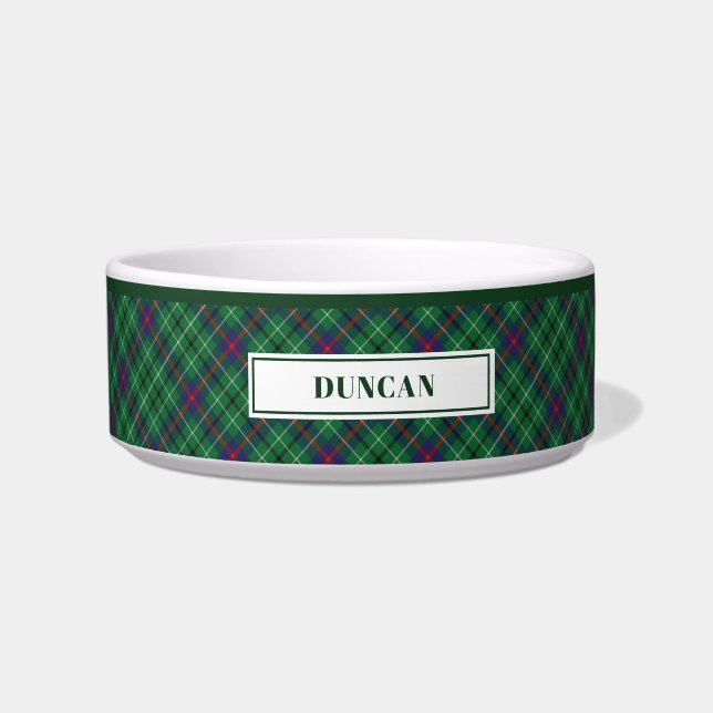 Personalized Tartan Clan Duncan Plaid Pattern Bowl (Front)