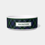 Personalized Tartan Clan MacKenzie Plaid Pattern<br><div class="desc">Our pet bowl features Tartan Clan MacKenzie plaid pattern that transform an everyday essential into a functional design piece. Great gift for a pet owner you know who loves traditional tartan print

Add the pet's name by clicking the "Personalize" button above</div>