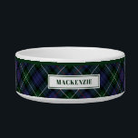 Personalized Tartan Clan MacKenzie Plaid Pattern Bowl<br><div class="desc">Our pet bowl features Tartan Clan MacKenzie plaid pattern that transform an everyday essential into a functional design piece. Great gift for a pet owner you know who loves traditional tartan print

Add the pet's name by clicking the "Personalize" button above</div>