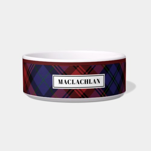 Personalized Tartan Clan MacLachlan Plaid Pattern Bowl