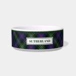 Personalized Tartan Clan Sutherland Plaid Pattern<br><div class="desc">Our pet bowl features Tartan Clan Sutherland plaid pattern that transform an everyday essential into a functional design piece. Great gift for a pet owner you know who loves traditional tartan print

Add the pet's name by clicking the "Personalize" button above</div>