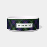 Personalized Tartan Clan Sutherland Plaid Pattern Bowl<br><div class="desc">Our pet bowl features Tartan Clan Sutherland plaid pattern that transform an everyday essential into a functional design piece. Great gift for a pet owner you know who loves traditional tartan print

Add the pet's name by clicking the "Personalize" button above</div>