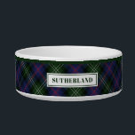 Personalized Tartan Clan Sutherland Plaid Pattern Bowl<br><div class="desc">Our pet bowl features Tartan Clan Sutherland plaid pattern that transform an everyday essential into a functional design piece. Great gift for a pet owner you know who loves traditional tartan print

Add the pet's name by clicking the "Personalize" button above</div>
