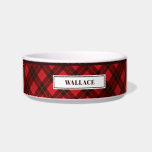 Personalized Tartan Clan Wallace Plaid Pattern<br><div class="desc">Our pet bowl features Tartan Clan Wallace plaid pattern that transform an everyday essential into a functional design piece. Great gift for a pet owner you know who loves traditional tartan print

Add the pet's name by clicking the "Personalize" button above</div>