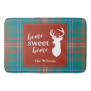 Personalized Tartan Plaid Christmas Clan Wilson Bath Mat