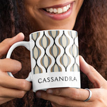 Personalized Taupe Beige Tan Gray White Black Art