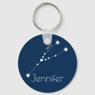 Personalized Taurus Zodiac Constellation Keychain