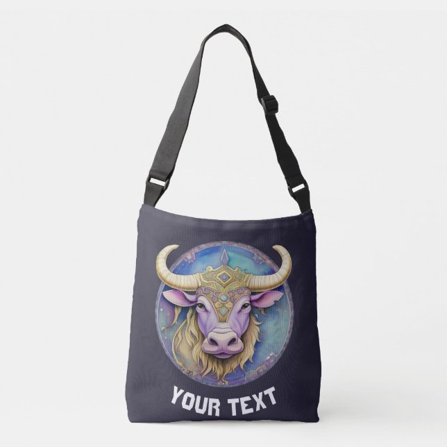 Personalized Taurus Zodiac  Crossbody Bag (Front)