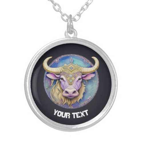 Personalized Taurus Zodiac  Silver Plated Necklace