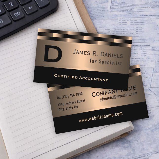 Personalized Tax Preparer Professional Accountant Business Card (Creator Uploaded)