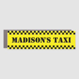 Personalized Taxi Cab Driver Funny Humor Car Magnet