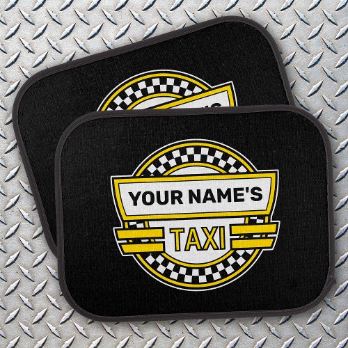 Personalized Taxi Sign Car Floor Mat