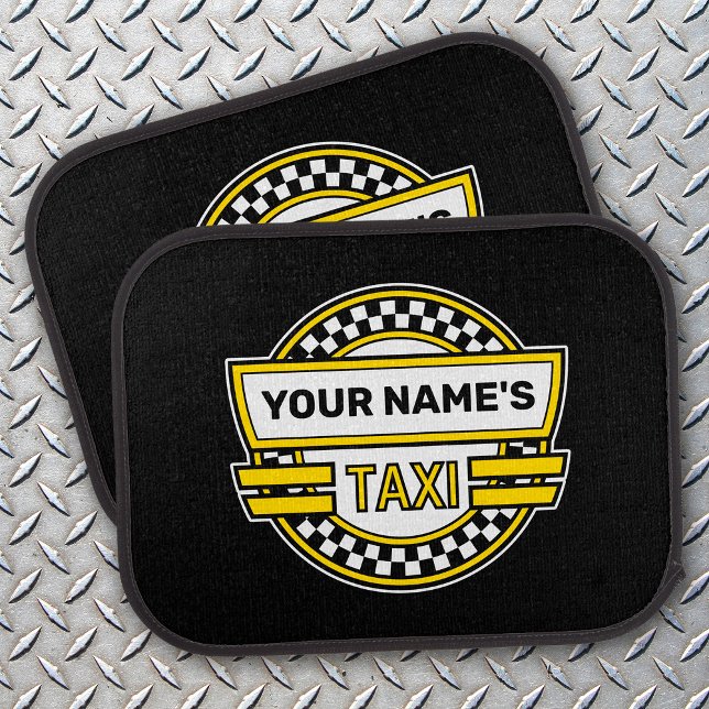 Personalized Taxi Sign Car Floor Mat (Creator Uploaded)