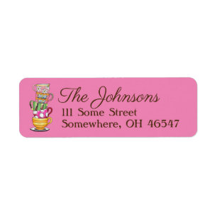Personalized Tea Cup Return Address Labels