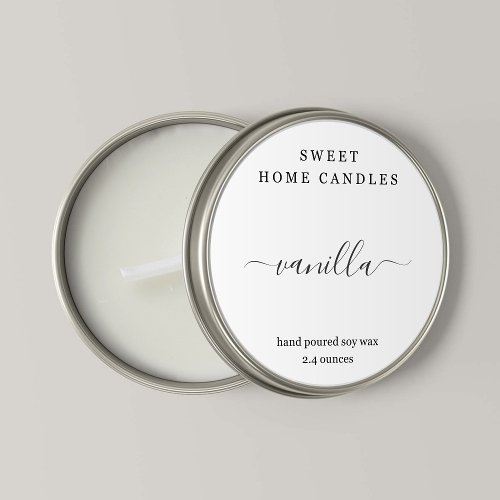 Personalized Tea Light Candle Label Round Sticker