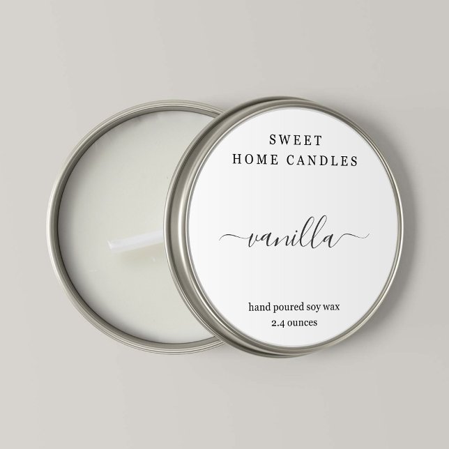 Personalized Tea Light Candle Label Round Sticker (Creator Uploaded)