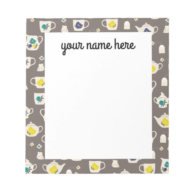 Personalized Tea Lover Notepad (Front)