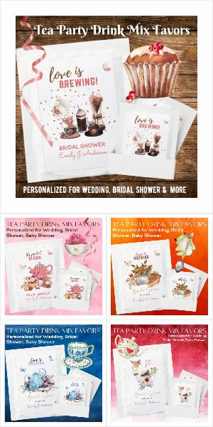 Personalized TEA Party Drink MIX Favors