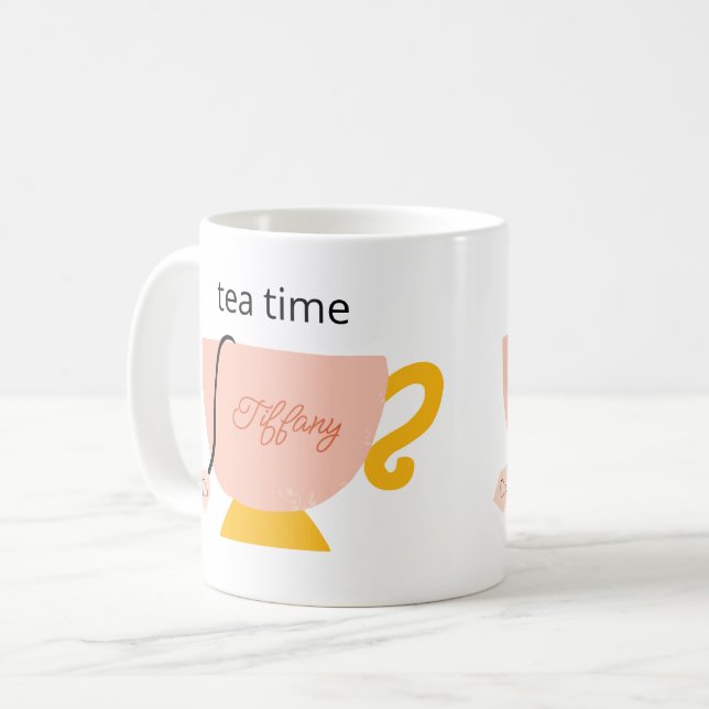 Personalized Tea Time Coffee Mug (Front Left)