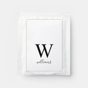 Personalized Tea Towel, Initial Dish Towel, Person Bag Drink Mix