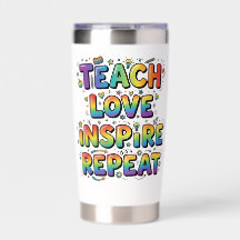 Personalized Teach Love Inspire Repeat Teacher