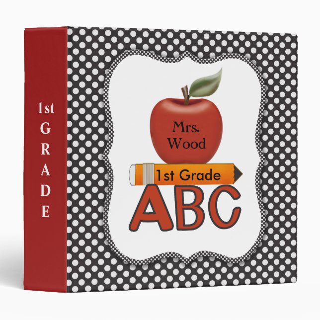 Personalized Teacher ABC Binder (Front/Spine)