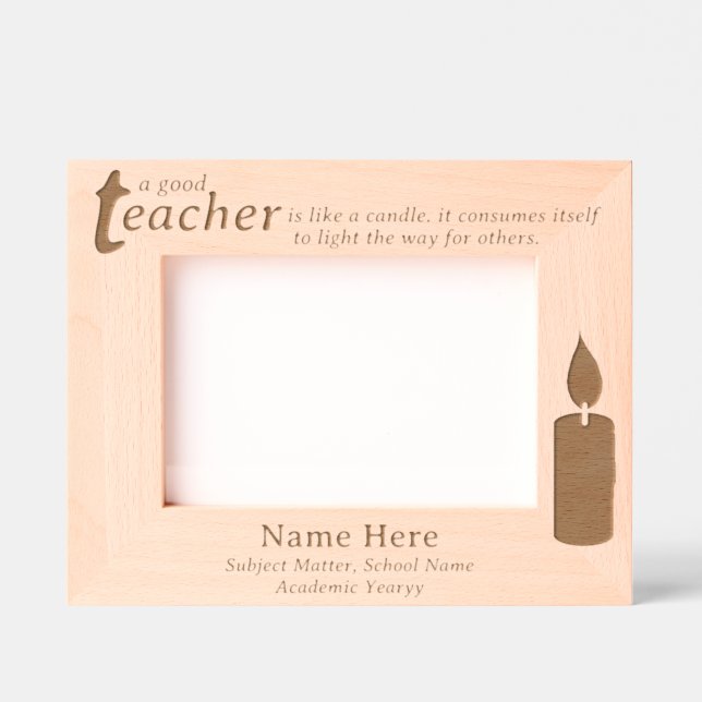 Personalized Teacher and Candlelight  Engraved Frames (Front)