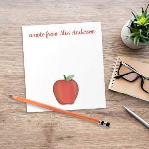 Personalized Teacher Apple Classroom Desk Notepad