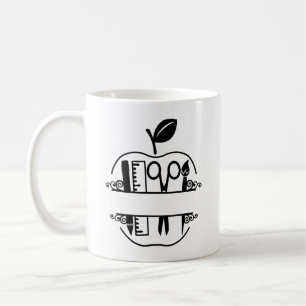 Personalized Teacher Apple Coffee Mug
