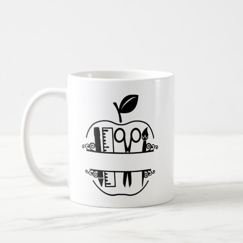 Personalized Teacher Apple   Coffee Mug