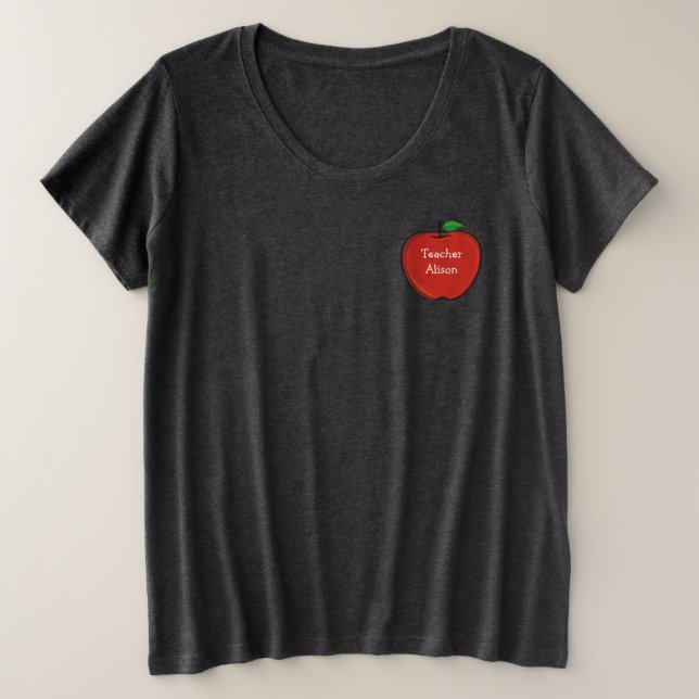 Personalized Teacher Apple Shirt (Design Front)