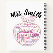 Personalized Teacher Apple Word Art Notebook | Zazzle