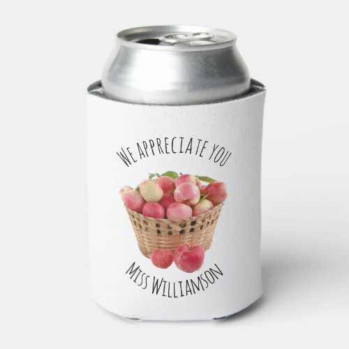Personalized TEACHER APPRECIATION Apples Can Cooler
