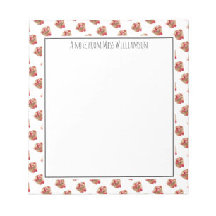 Personalized TEACHER APPRECIATION Apples Notepad